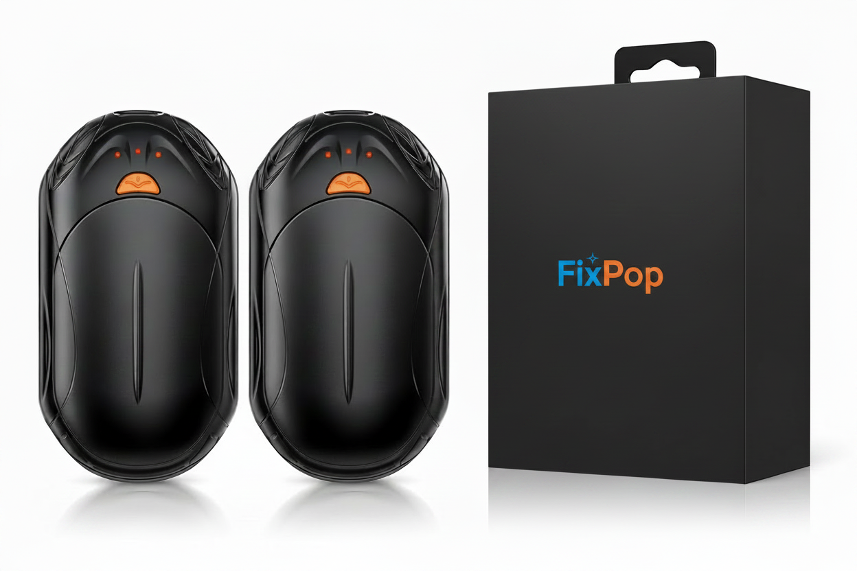 FixPop Hand Warmer - Plain Black Box with Logo